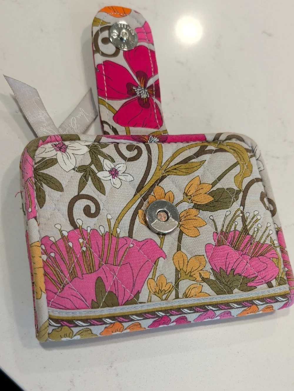 Vera Bradley Quilted Floral Zip Wallet - Pink Floral